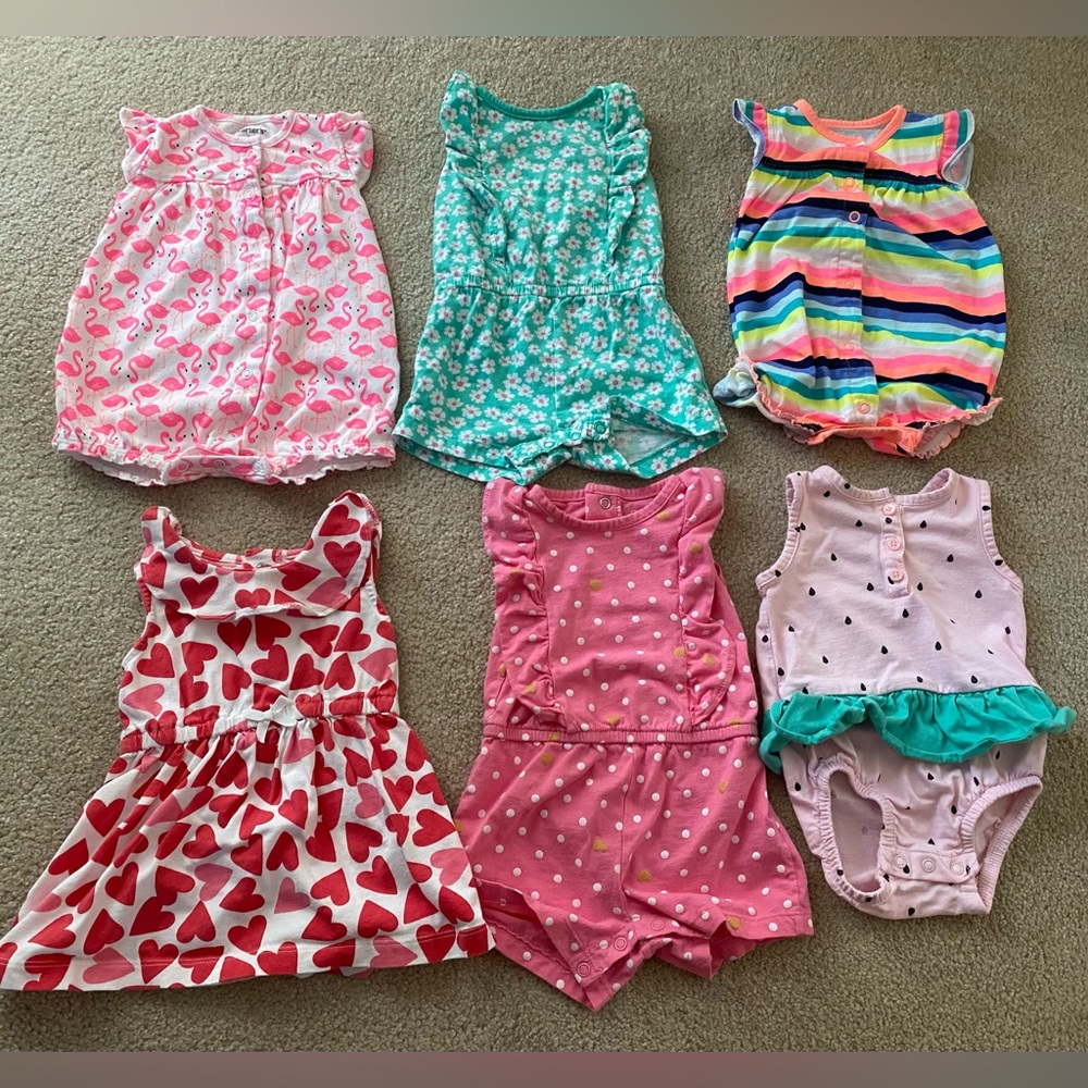 6 month baby girl Carter's romper/dress set